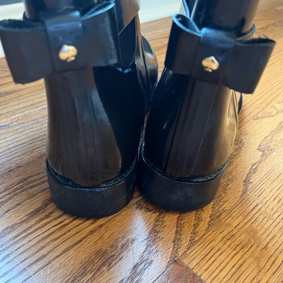 Kate Spade Rain Boots Black with bow - Picture 11 of 13